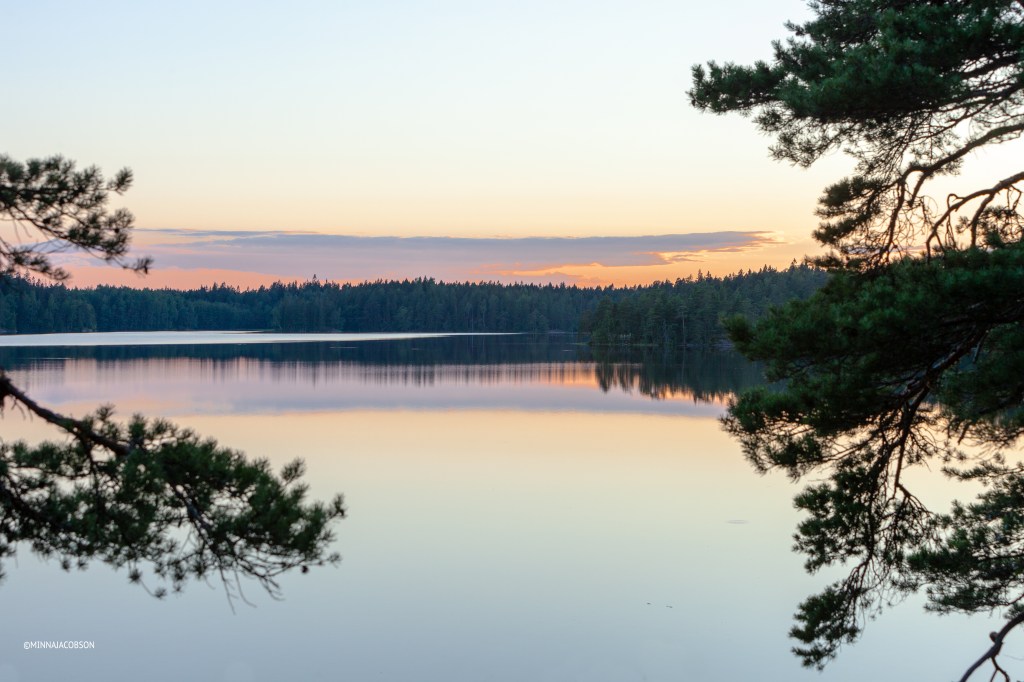 Lake Meikojärvi, sunset summer 2020