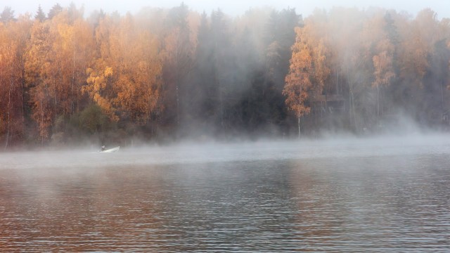 Mist, misty lake, Lohjanjärvi, Finland @Minna Jacobson